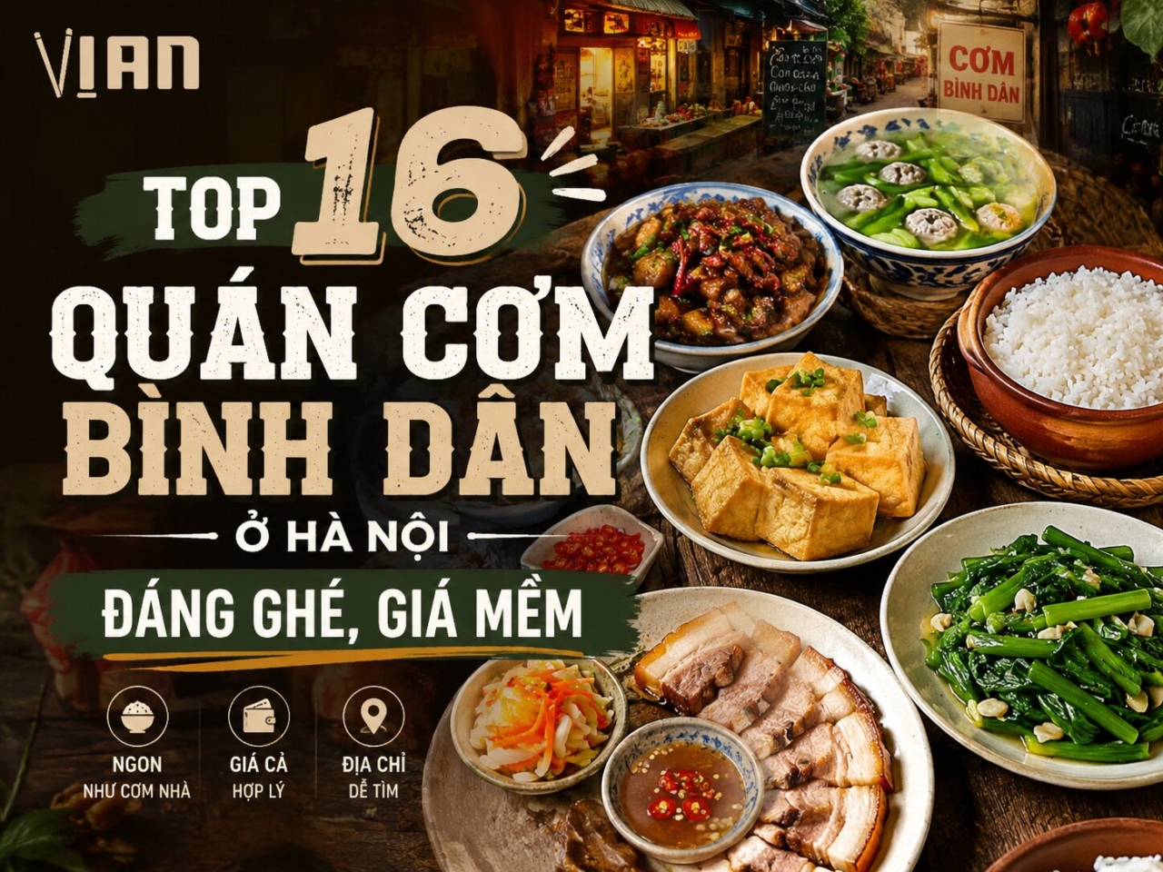 Top 16 Quán Cơm Bình Dân Ở Hà Nội Đáng Ghé, Giá Mềm (Cập Nhật 2026)