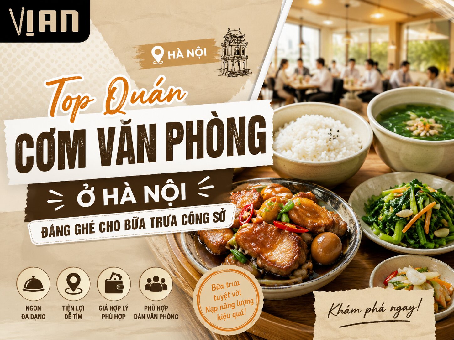 Quán Cơm Văn Phòng Ở Hà Nội Đáng Ghé Cho Bữa Trưa Công Sở